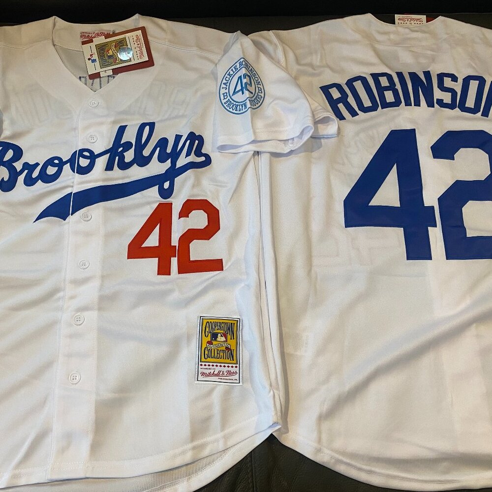 BROOKLYN DODGERS JACKIE ROBINSON Men JERSEY  M,L,XL,2X,3X NWT by Mitchell & Ness